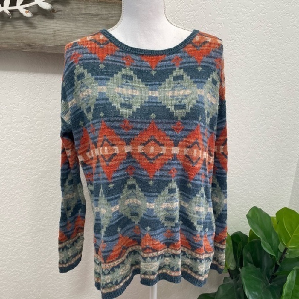 Denim & Supply Ralph Lauren cotton Aztec woven cotton sweater size M
